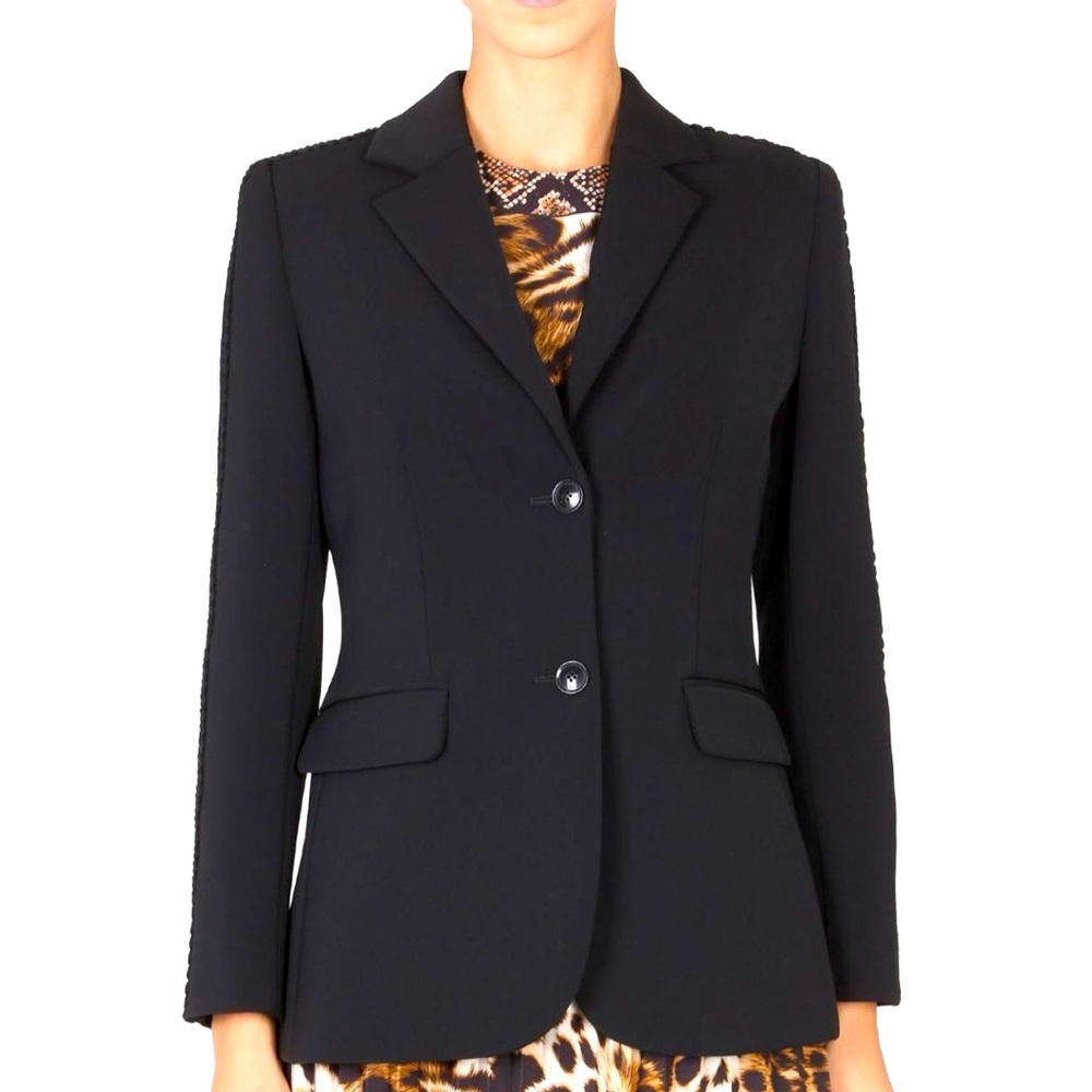 - BOUTIQUE MOSCHINO Women’s  Black Single Breasted Long Sleeve Blazer Size…